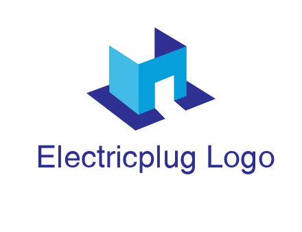 abstract box and door construction logo