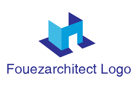 abstract box and door construction logo