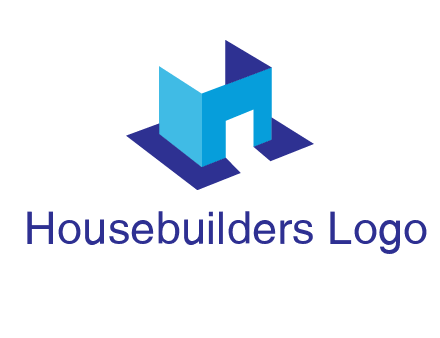 abstract box and door construction logo