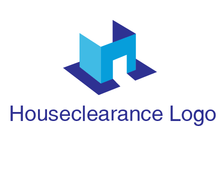 abstract box and door construction logo