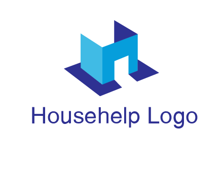 abstract box and door construction logo
