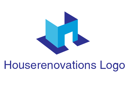 abstract box and door construction logo