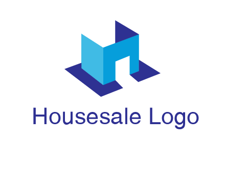 abstract box and door construction logo