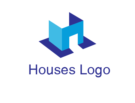 abstract box and door construction logo