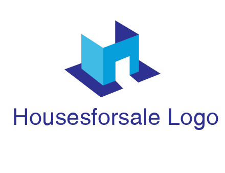 abstract box and door construction logo