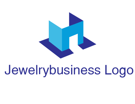 abstract box and door construction logo