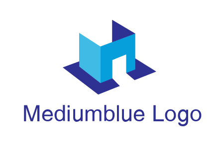 abstract box and door construction logo