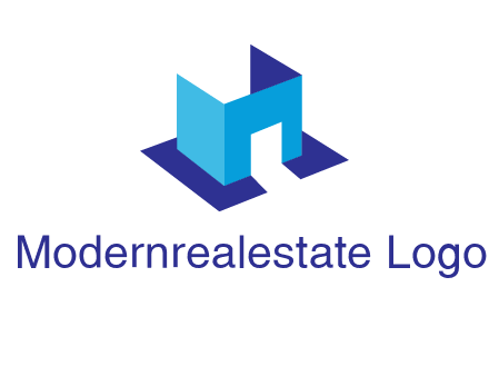abstract box and door construction logo