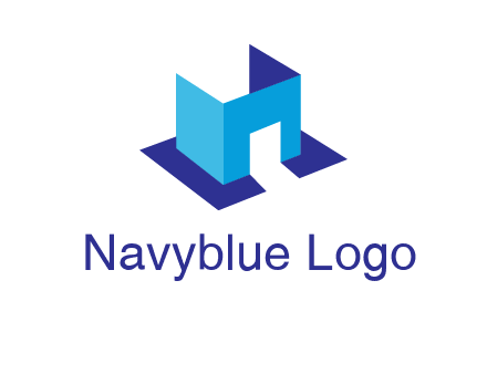 abstract box and door construction logo