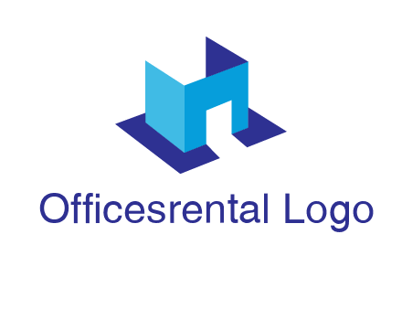 abstract box and door construction logo