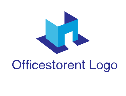 abstract box and door construction logo