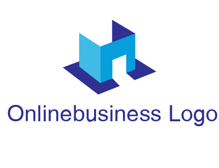 abstract box and door construction logo
