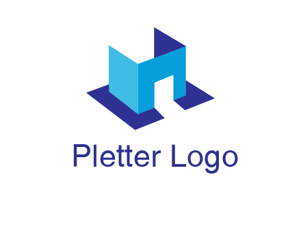 abstract box and door construction logo