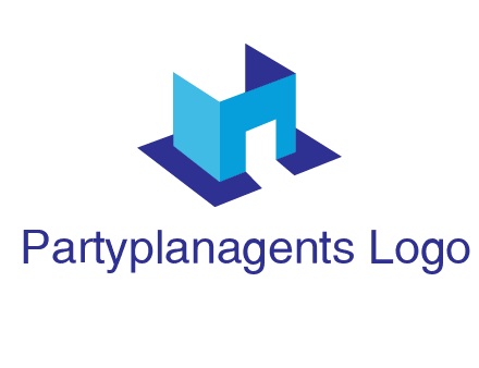 abstract box and door construction logo