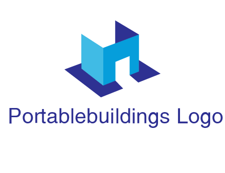 abstract box and door construction logo