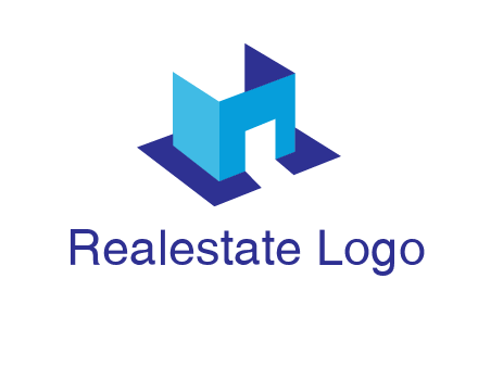 abstract box and door construction logo