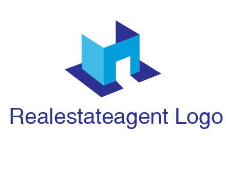 abstract box and door construction logo