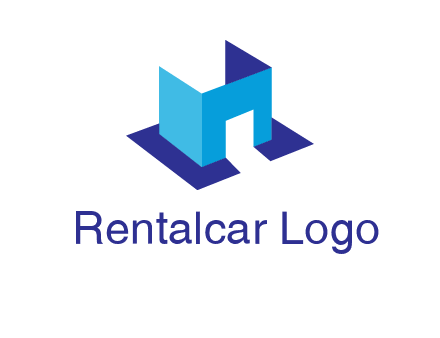 abstract box and door construction logo