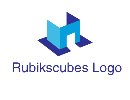 abstract box and door construction logo