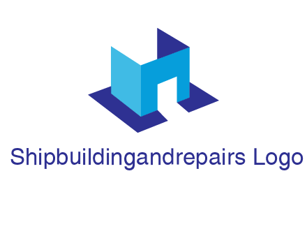 abstract box and door construction logo
