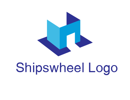 abstract box and door construction logo