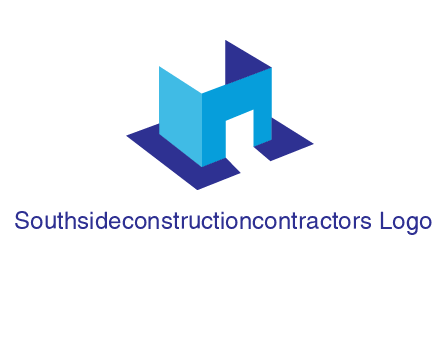 abstract box and door construction logo