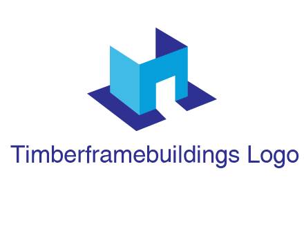abstract box and door construction logo