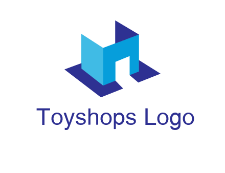 abstract box and door construction logo