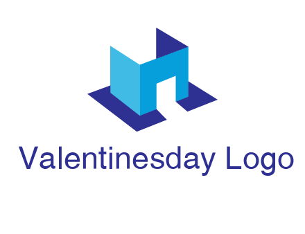 abstract box and door construction logo