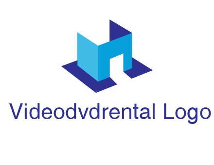 abstract box and door construction logo