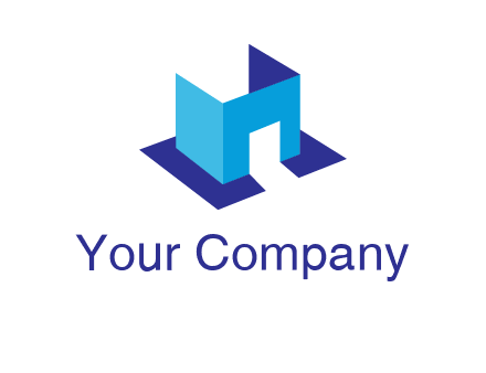 abstract box and door construction logo