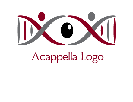 DNA and swoosh people with eye logo