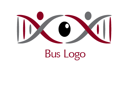 DNA and swoosh people with eye logo