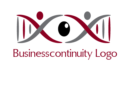 DNA and swoosh people with eye logo