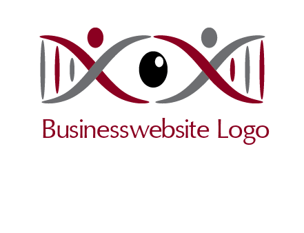 DNA and swoosh people with eye logo