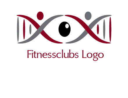 DNA and swoosh people with eye logo