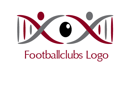 DNA and swoosh people with eye logo