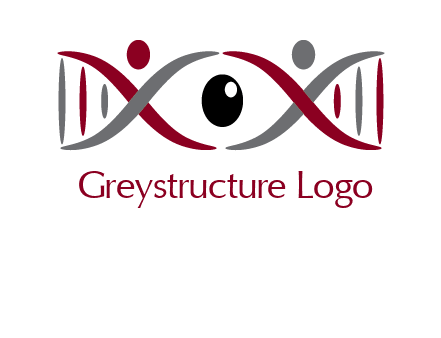 DNA and swoosh people with eye logo