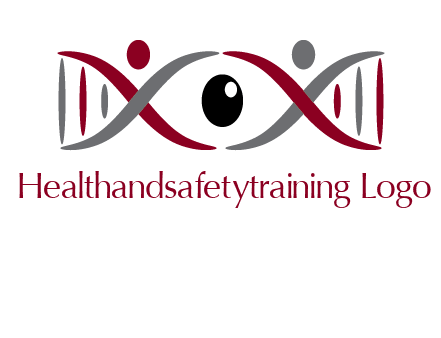 DNA and swoosh people with eye logo