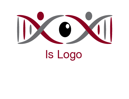 DNA and swoosh people with eye logo
