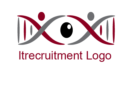 DNA and swoosh people with eye logo