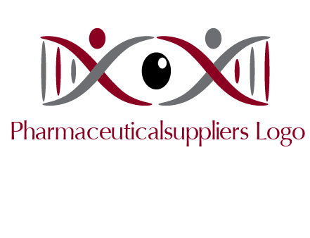 DNA and swoosh people with eye logo