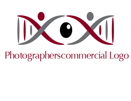 DNA and swoosh people with eye logo