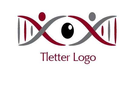 DNA and swoosh people with eye logo