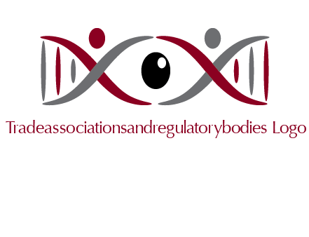 DNA and swoosh people with eye logo