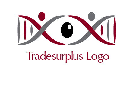 DNA and swoosh people with eye logo
