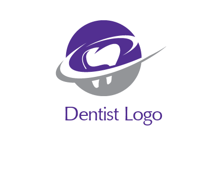 swooshes around tooth dental logo