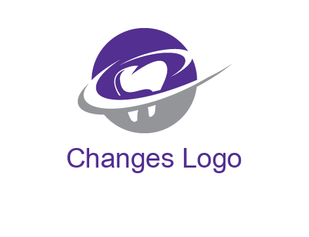 swooshes around tooth dental logo