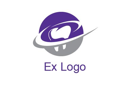 swooshes around tooth dental logo