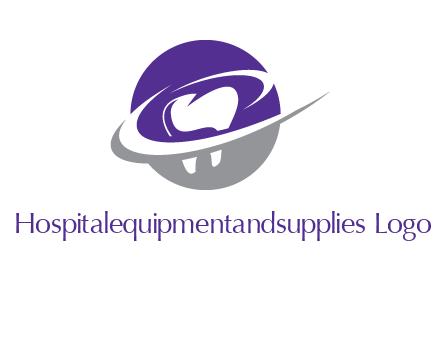 swooshes around tooth dental logo
